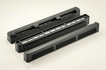 Nawiewnik akustyczny, z manualną regulacją, komorą tłumiącą i czerpnią akustyczną, typ VT1401