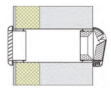 Kratka zewnętrzna GAP 125 nawiewnika ściennego EM HY 125