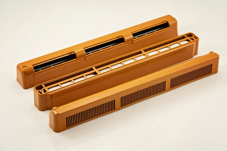 Nawiewnik akustyczny, z manualną regulacją, komorą tłumiącą i czerpnią akustyczną, typ VT1401