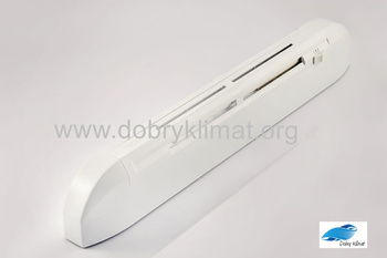 Automatyczny nawiewnik ciśnieniowy, akustyczny ISOLA 2.30 z komorą tłumiącą RA i czerpnią akustyczną CFA, brąz RAL8019